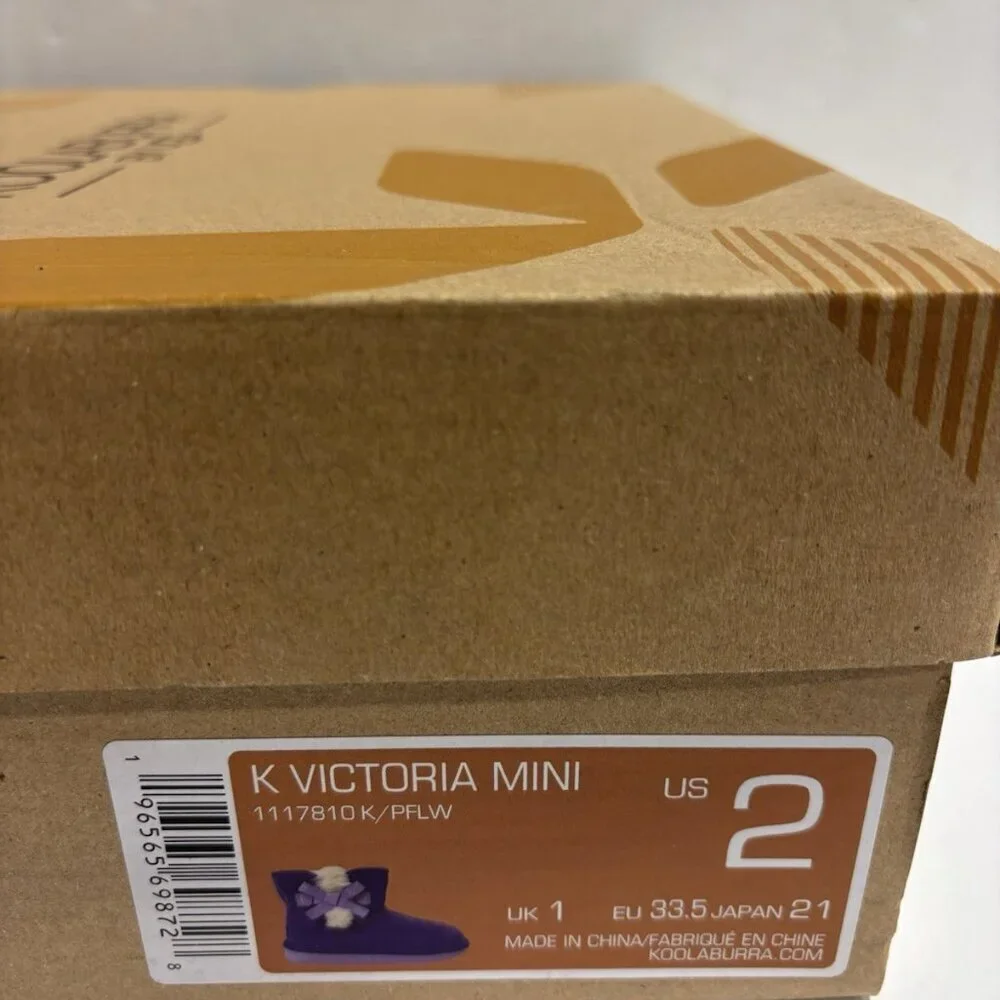 Koolaburra Kids’ Victoria Mini Purple Winter Boots, Girls’ Size 2 M